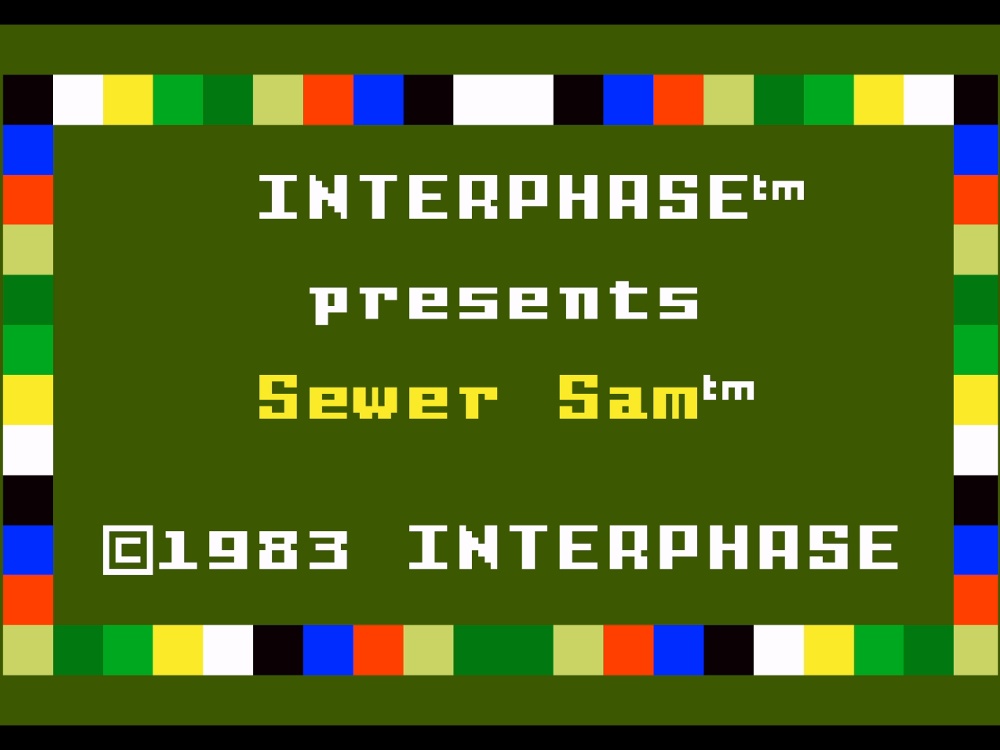 Title Screen of Sewer Sam for Intellivision